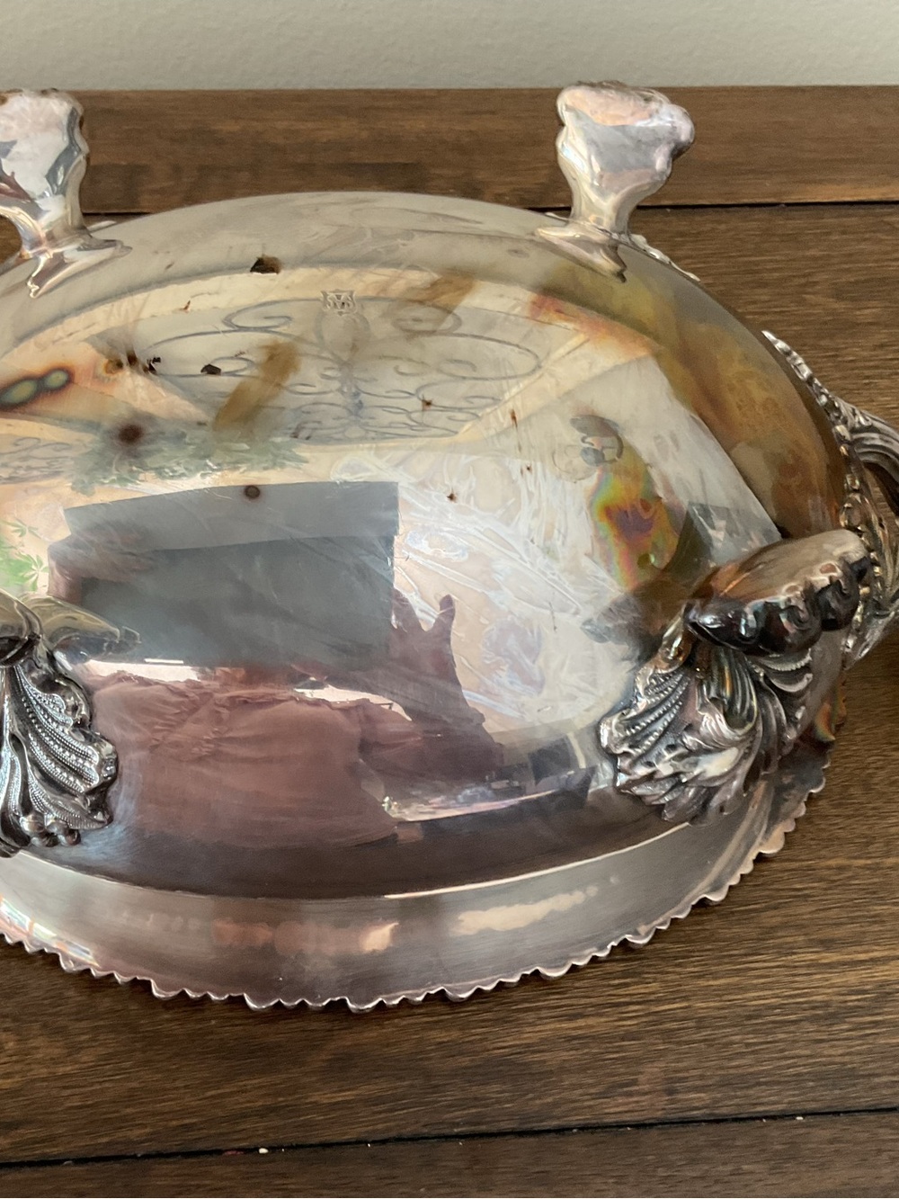 Ornate Silver-Plated Covered Soup Tureen with Decorative Handle. - Picture 3 of 6